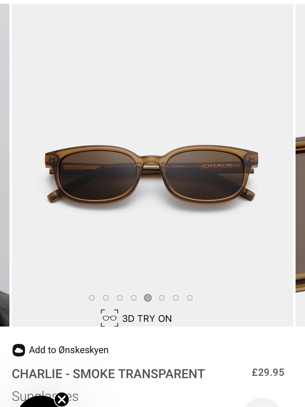 A.KJAERBEDE Sunglasses CHARLIE - SMOKE TRANSPARENT - Picture 4 of 8